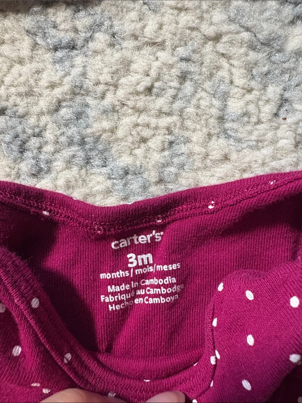 Carter's 3 piece body suit girls